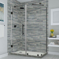 Aston Bromley Frameless 73.25" x 72" Rectangle Hinged Shower Enclosure