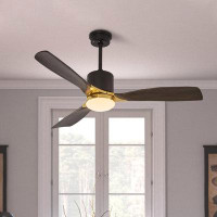 17 Stories Cherl 52" Sturla 4 - Blade Caged Ceiling Fan with Remote Control and Light Kit Included