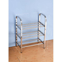 Rebrilliant Stainless Steel Shoe Rack Thickened And Coarse Multi - Layer Simple Student Dormitory Household Economy Shoe