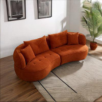 Hokku Designs Orange Sectional Sofa