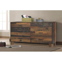 Millwood Pines Andromede 6 - Drawer 58.1'' W Dresser in Rustic Pine