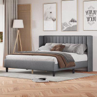 Ebern Designs Upholstered Platform Bed Frame with Headboard