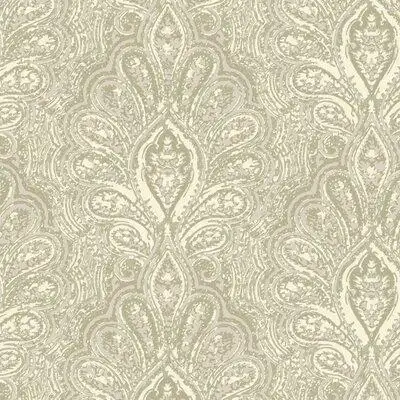 Dignity is a large scale painted aesthetic damask pattern with fine metallic lines for a bold effect...