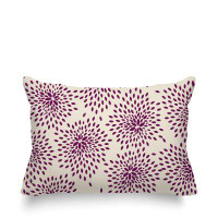 ULLI HOME Teesa Abstract Floral Indoor/Outdoor Lumber Pillow