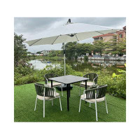 Hokku Designs Rahaan Square 4 - Person 35.4'' L Outdoor Restaurant Dining Set — Outdoor Tables & Table Components: From