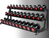 FREE SHIPPING CODE IS eSPORT (NEW eSPORT 15 PAIRS DUMBBELL RACK WITH 15 PAIRS OF COMMERCIAL UROTHEN DUMBBELLS
