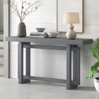 Latitude Run® Contemporary Console Table with Industrial-inspired Concrete Wood Top