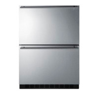 Summit Appliance 24" Wide Outdoor 2-Drawer All-Refrigerator, ADA Compliant (Panels not included)