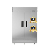 Darget 2 Door Commercial Upright Refrigerator, 49 Cu.Ft Stainless Steel Reach In Commercial Refrigerator
