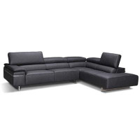 Décolux 112" Wide Genuine Leather Right Hand Facing Corner Sectional