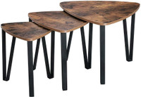 NEW RUSTIC 3 PCS NESTING COFFEE & SIDE TABLE SET LCT2101