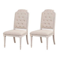 Bungalow Rose Florica Upholstered Back Side Chair in Grey