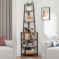 Trent Austin Design Pursel 68.5'' Tall 5 Tier Corner Bookcase