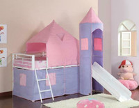 Coaster - Princess Castle Tent Twin Loft Bed w Slide   460279