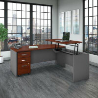 Bush Business Furniture Office 500 Collection Height Adjustable Reversible L-Shaped Standing Desk