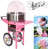 NEW LUXURY CANDY FLOSS MACHINE W MUSIC AND COVER ETMF05