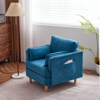 Latitude Run® Modern Fabric Decorative Chair Armchair Upholstered Reading Chair