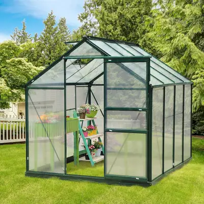 This large, walk-in greenhouse is a perfect solution for your year-round gardening needs! Features:...