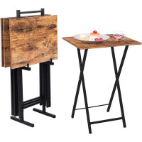 17 Stories Kearra TV Tray Table Set with Stand