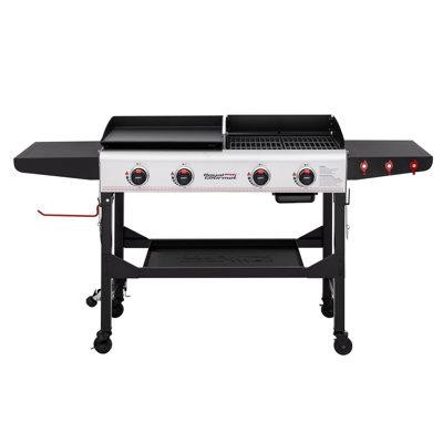 Royal Gourmet Royal Gourmet 4-Burner Liquid Propane Gas Grill Combo Griddle in Other