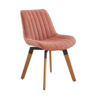 Volans Brimlow Tufted Upholstered Swivel Dining Side Chair