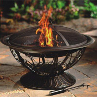 Ebern Designs Spill the tea Steel Wood Burning Fire Pit
