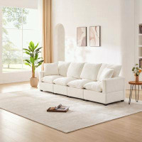 Latitude Run® 4 Seat Chenille Sectional Couch Set