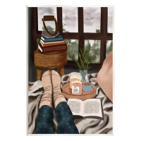 Stupell Industries Relaxing Reading in Bed Wall Plaque Art by Saba Rauf