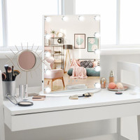 Makeup mirror 16.25" x 5.25" x 20" White