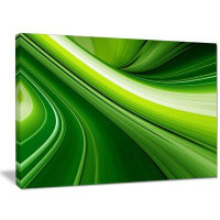 Made in Canada - Design Art 'Abstract Green Lines Background' Graphic Art Print on Wrapped Canvas