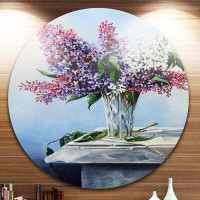 Made in Canada - Design Art 'Lilac Bouquet' Painting Print on Metal