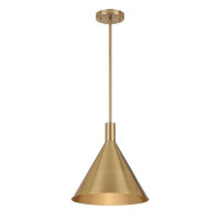 Savoy House Pharos 1-Light Pendant in Noble Brass by Breegan Jane