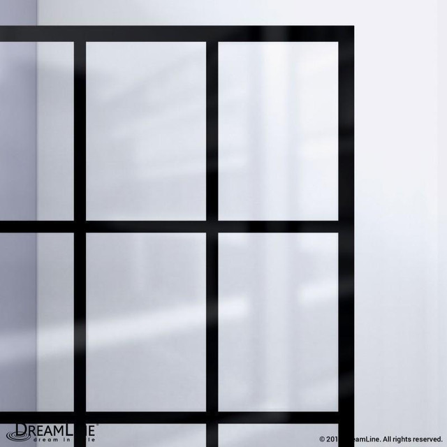 Unidoor Toulon Single Panel Frameless Shower Screen in Satin Black 34 in. W x 72 in. H ( Clear Glass ) 3/8 In./10mm  DLB in Plumbing, Sinks, Toilets & Showers in Edmonton Area - Image 3