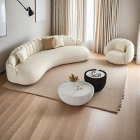 Mity Reen Curved sofa Creative cream style reception sofa