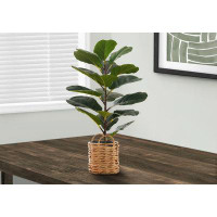 Primrue Artificial Plant, 28" Tall, Indoor, Floor, Greenery, Potted, Real Touch, Decorative, Green Leaves