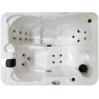 American Spas Dual Voltage 3-Person 18-Jet 110v-240v Plug and Play Acrylic Lounger Standard Hot Tub with Ozonator