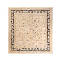 The Twillery Co. One-of-a-Kind Hayner Hand-Knotted 9'2" x 9'6" Area Rug in Ivory/Charcoal/Brown