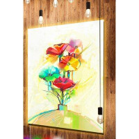 Made in Canada - Design Art 'Spring Flowers Bouquet in a Vase' Graphic Art on Metal