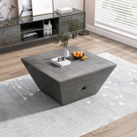 Wenty 33.46" Exquisite Ladder-Shaped Coffee Table For Office, Dining Room And Living Room,Grey