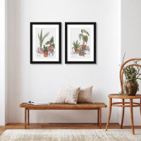 Red Barrel Studio Modern House Plants By June Erica Vess - 2 Piece Gallery Framed Print Art Set
