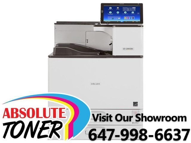 $45/Month New Repossessed Ricoh SP C840DN Color Laser Printer (408105) 11x17, 12x18 With Prints Up To 45 PPM in Printers, Scanners & Fax - Image 4
