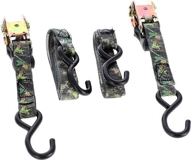 CAMO 1 X 15 Foot RATCHET TIE DOWNS - 2 PACK - Load capacity of 500 lbs and break strength of 1,500 lbs! in Other - Image 4