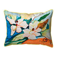 East Urban Home Two Magnolias Indoor/Outdoor Pillow