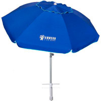 Textiles Hub 7 Foot Heavy Duty HIGH Wind Beach Umbrella With Sand Anchor & Tilt Sun Shelter, UV 50+ Protection Outdoor S
