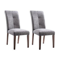 Red Barrel Studio Upholstered Dining Chair Dark Grey (2PCS)