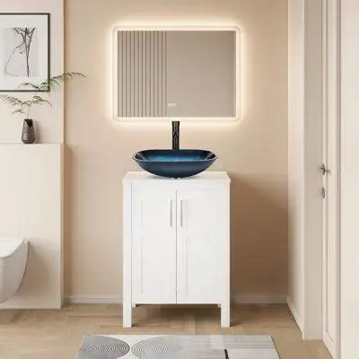 RAYS 24'' Single Bathroom Vanity With Mirror With Sink Included