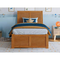 AFI Furnishings Portland Queen Solid Wood Platform Bed with Footboard & Storage Drawers in Light Toffee