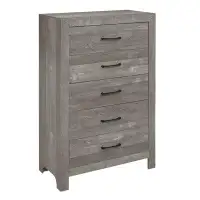 Millwood Pines Rustic Design Grey Finish 1Pc Chest With Storage Drawers