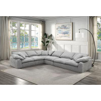 Hokku Designs Naveen 46" Wide Upholstered Sectional Sofa