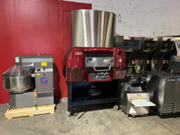 Italian high heat pizza package set up , Electric rotating pizza oven , sheeter , spiral mixer , ventless fryer can ship